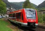 DB Regio Vareo Alstom Lint 81 (620 516) am 29.04.18 in Kordel Bahnhof auf der Eifelbahn