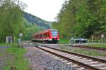 DB Regio Vareo Alstom Lint 81 (620 541) am 29.04.18 in Daufenbach Bahnhof auf der Eifelbahn