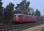 RSE Triebwagen 0301 025-2 auf dem Weg nach Satzvey zum Weihnachtsmarkt bei Groß-Vernich am Samstag den 3.12.2016