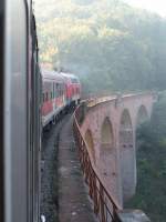 218 412 auf der Hunsrckbahn am 14.10.10 bei einer der Talfahrten nach Boppard.