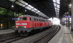 218 812-6 und 218 838-1 beide von DB Schleppen einen kaputten ICE3 von Aachen-Hbf nach Köln-Hbf und fuhren aus Aachen-Hbf in Richtung