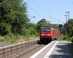 Ein Nachschuss von 146 273 DB schiebt den RE1 von Aachen-Hbf nach Hamm-Westfalen und kamm aus Richtung Aachen-Hbf,Aachen-Rothe-Erde und fährt durch Aachen-Eilendorf in Richtung