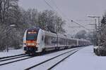 462 026 rauscht als RE1 in Richung Köln durch Eschweiler Nothberg.