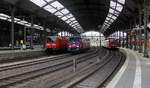 186 383-6 von Akiem und HSL kommt als Lokzug aus Aachen-West nach Köln-Gremberg und kommt aus Richtung Aachen-West,Aachen-Schanz und fährt durch Aachen-Hbf in Richtung