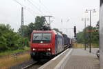 482 029-6 von SBB-Cargo kommt mit einem Containerzug aus Antwerpen-Oorderen(B) nach Gallarate(I) und kommt aus Richtung Aachen-West,Aachen-Schanz,Aachen-Hbf und fährt durch Aachen-Rothe-Erde in