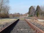 Blick auf das Anschlussgleis in Paffendorf.