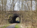 Blick auf einen Fußgängertunnel im Wald von Horrem.