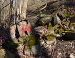 Im Wald fand ich noch die Überreste von Kabelschächten und einen alten Signalsockel welche von der stillgelegten Bahnstrecke Horrem - Mödrath der ehemaligen Bergheimer Kreisbahn stammen. Die Strecke wurde am 1. Oktober stillgelegt und vollständig abgebaut.

Horrem 26.03.2016 