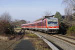 Nachschuss auf das 628er Pärchen 669 und 442 als RB 38 bei Paffendorf, 20.12.16.