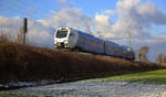 Ein Holländischer Regionalzug aus Aachen-Hbf(D) nach Maastricht(NL) und fuhr in Richtung Kohlscheid,Herzogenrath.