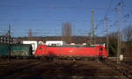 185 260-7 DB fährt mit einem Coilzug aus Kinkempois(B) nach Landshut(D) bei der Ausfahrt aus Aachen-West und fährt in Richtung Aachen-Schanz,Aachen-Hbf,Aachen-Rothe-Erde,Stolberg-Hbf(Rheinland)Eschweiler-Hbf,Langerwehe,Düren,Merzenich,Buir,Horrem,Kerpen-Köln-Ehrenfeld,Köln-West,Köln-Süd. 
Aufgenommen vom Bahnsteig in Aachen-West. 
Bei Sonne am Nachmittag vom 5.2.2020.