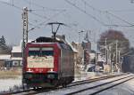 185 590 als Tfzf auf dem Weg nach Herzogenrath kurz vor der ehem.