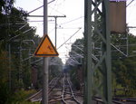 Ein Blick auf die Bahnstrcke Aachen-Mönchengladbach.