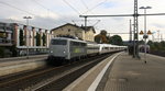 139 558-1 (RailAdventure) kommt mit zwei Schutzwagen und einen ICE aus  Aachen-West nach Wegberg-Wildenrath(D) und kommt aus Richtung Aachen-West,Laurensberg,Richterich,Kohlschid durch Herzogenrath in