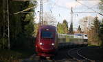 Der Thalys aus Essen-Hbf(D) nach Paris(F) kommt als Umleiter durch Erkelenz in Richtung Aachen.