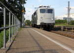 139 558-1 von Railadventure kommt die Kohlscheider-Rampe hoch aus Richtung Neuss,Herzogenrath kommt als Lokzug aus Neuss nach Aachen-West und fährt durch Kohlscheid in Richtung