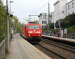 185 191-4 DB  kommt aus Richtung Aachen-West mit einem LKW-Zug aus Zeebrugge-Vorming(B) nach Novara-Boschetto(I) und fährt durch Aachen-Schanz in Richtung