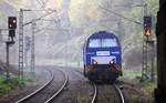 Ein Nachschuss von der V203 von der Rurtalbahn kommt als Lokzug aus Aachen-West(D) nach Düren(D)  und fuhr durch Aachen-Schanz in Richtung