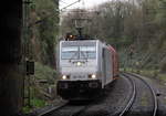 186 294-5 von Railpool/Lineas kommt aus Richtung Köln,Aachen-Hbf und fährt durch Aachen-Schanz mit einem Güterzug aus Köln-Gremberg(D) nach Antwerpen-Noord(B) und fährt in