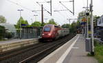 Der Thalys aus Paris(F) nach Essen-Hbf(D) kommt als Umleiter durch Erkelenz in Richtung Mönchengladbach.