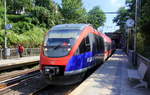 Zwei Euregiobahn (RB20) kommen aus Düren-Stolberg-Altstadt nach Alsdorf-Stolberg-Rheinland(Hbf) und kommen auf dem falschen Gleis aus Richtung Aachen-Hbf und fahren in Aachen-Schanz ein und