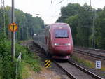 Der Thalys aus Paris(F) nach Köln-Hbf(D) kommt aus Richtung Aachen-West als Umleiter und fährt durch Kohlscheid und fährt in Richtung Herzogenrath,Rheydt.