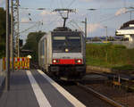 186 286-1 von Railpool kommt als Lokzug aus Krefeld-Hbf nach Aachen-West nd fährt die Kohlscheider-Rampe hoch aus Richtung Herzogenrath und fährt durch Kohlscheid in Richtung