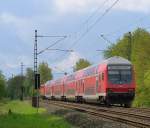 Der RE10414(RE4 WupperExpress ) auf der KBS485 zwischen Herzogenrath und bach-Palenberg am Km 20.4.