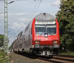 RE10422 mit Schublok 111 155 in umgekehrter Wagenreihung auf dem Weg nach Aachen Hbf an der ehem.