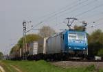 185 524-6 mit einem Umleiter nach Aachen wegen einer Streckensperrung bei K�ln am Km 25.6 bei Geilenkirchen, 28.4.10