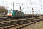 Die Cobra 2828 f�hrt mit einem gemischten G�terzug von Aachen-West nach K�ln-Gremberg bei sch�nem Wetter am 9.3.2012.