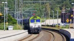 Die Class 66 6601 von Captrain kommt durch Herzogenrath mit einem Koksleerzug aus Bottrop nach L�ttich-Seraing(B) und f�hrt in Richtung Kohlscheid,Aachen-West  Endlich Sommerwetter am 17.8.2012.