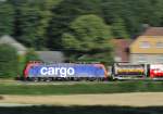 Mitzieher einer SSB Cargo (482) auf der KBS 485 bei Km 21,2 Rimburg aus Aachen, am 30.6.2015