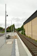 Dieses Bild zeigt die Baustelle des neuen Haltepunktes Dremmen an der Kbs 456 Lindern - Heinsberg.