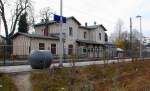 Ehemaliges Bahnhofsgebude des Bahnhofs Osterath an der ehemaligen Rheinischen Eisenbahn.