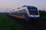 NWB-Triebzug als RE10 nach Düsseldorf Hbf bei Kaarst Broicher Seite.10.10.2015