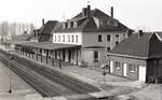 Bahnhof Kranenburg, zu Betriebszeiten.