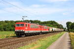 Deutschland 
Lok 155 167 von LDK zieht Lok 165124 und einem Silozug in Bösinghoven 
18/7/2025