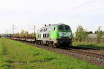 Deutschland 
Lok 218 493 von AIXrail zieht einem leerem Stahhzug in Kaarst Broicherseite 
8/4/2026