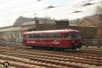 Ruhrtalbahn Schienenbus VT98 (796 796) fuhr von Hagen Hbf zum Eisenbahnmuseum Bochum Dahlhausen, April 2013.
