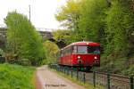 Schienenbus Ruhrtalbahn 796 796 VT 98 in Witten Bommern, April 2014.