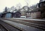 ehemalige Triebwagenhalle in Sundern im M�rz 1983