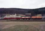 Um 1972 war dieser Personenzug (Sonderfahrt?) bei Mschede unterwegs (Slg. Schmoll)