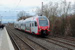 CFL 2306 durchfährt am 24.01.2018 als IC 5107 von Düsseldorf nach Luxemburg den S-Bahn-Haltepunkt Düsseldorf-Eller Süd