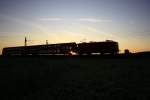 RB 17603, Elsterwerda-Dresden, zwischen Ba�litz und Jessen bei Sonnenaufgang, 24.08.09