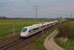 Anlässlich zur Eröffnung der Festwoche   175 Jahre Erste Deutsche Ferneisenbahn   war 407 015/515 als ICE 2582 zwischen Leipzig und Dresden unterwegs.