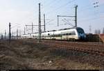 Nachschuss auf 1442 210 und 1442 109 (Bombardier Talent 2) der S-Bahn Mitteldeutschland (DB Regio Südost) als S 37573 (S5) von Zwickau(Sachs)Hbf nach Halle(Saale)Hbf, die in Halle-Kanena auf der Bahnstrecke Magdeburg–Leipzig (KBS 340) fahren. [25.3.2018 | 16:43 Uhr]