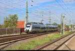 1442 634 (Bombardier Talent 2) der S-Bahn Mitteldeutschland (DB Regio Südost) als verspätete S 37578 (S5) von Altenburg nach Halle(Saale)Hbf passiert den Hp Halle Messe auf der Bahnstrecke