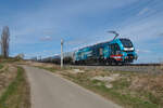 Am 11.04.2022 war 159 209 bei Münsa, südlich von Altenburg mit einem Kesselwagenzug unterwegs.