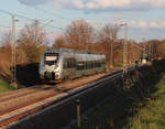 Am 25.04.2021 fährt die 1442 110 mit der S5X (Zwickau (Sachs) Hbf - Halle (Saale) Hbf) an Steinpleis vorbei.